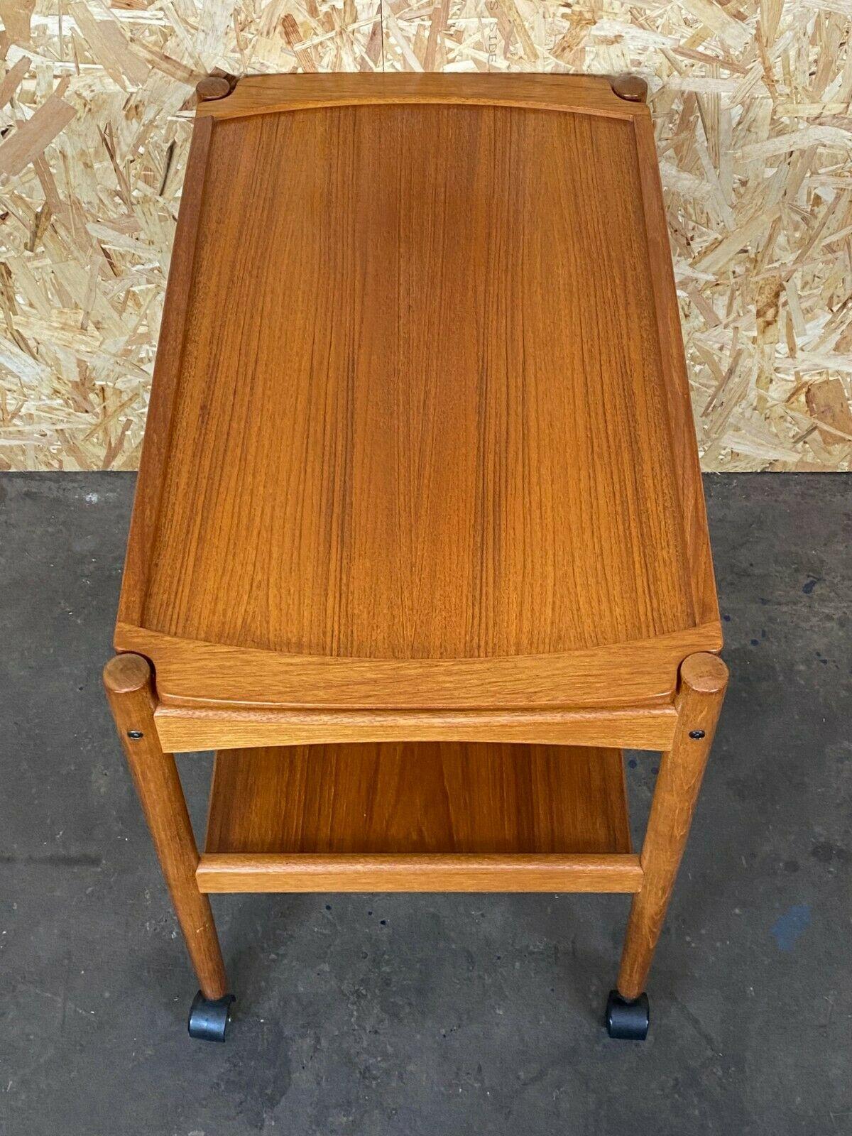 60s 70s Teak Serving Trolley Side Table Danish Design Denmark For Sale 5