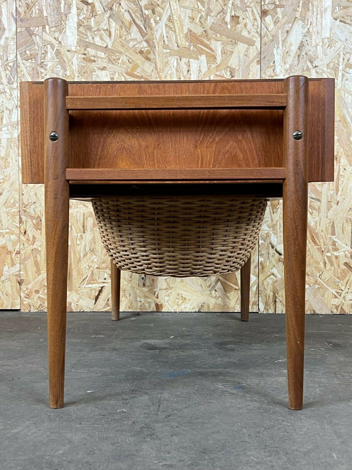 60s 70s Teak Sewing Box Side Table Mid Century Danish For Sale 5