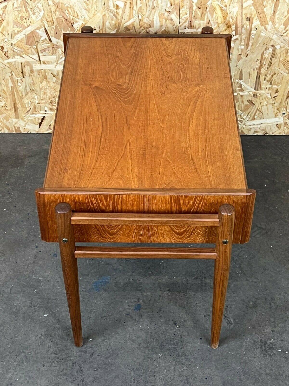 60s 70s Teak Sewing Box Side Table Mid Century Danish For Sale 8