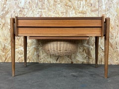 60s 70s Teak Sewing Box Side Table Mid Century Danish