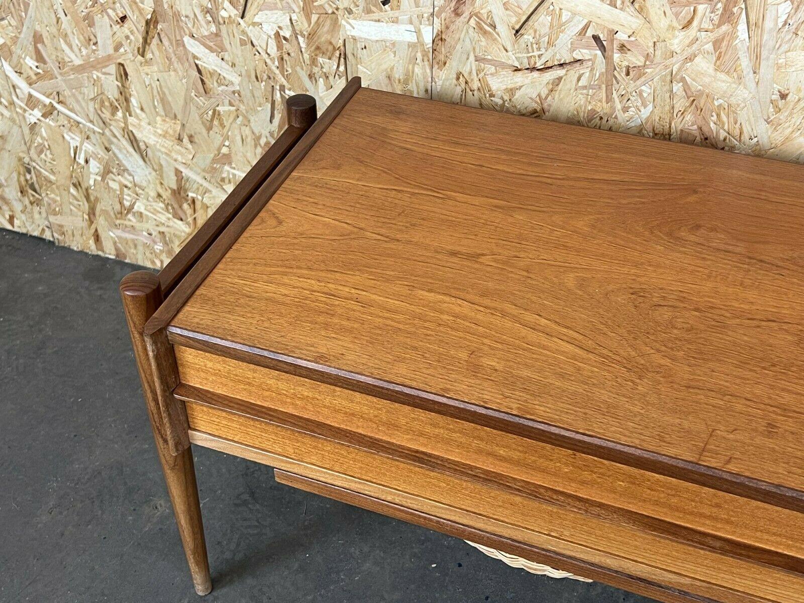 60s 70s Teak Sewing Box Side Table Mid Century Danish In Good Condition For Sale In Neuenkirchen, NI
