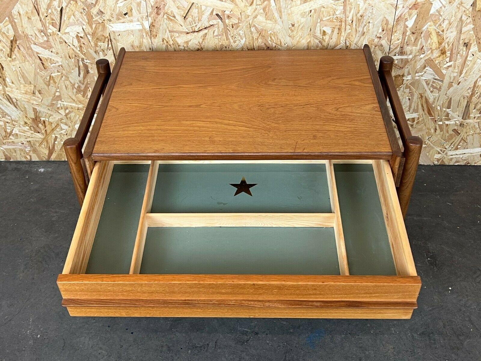 60s 70s Teak Sewing Box Side Table Mid Century Danish For Sale 2