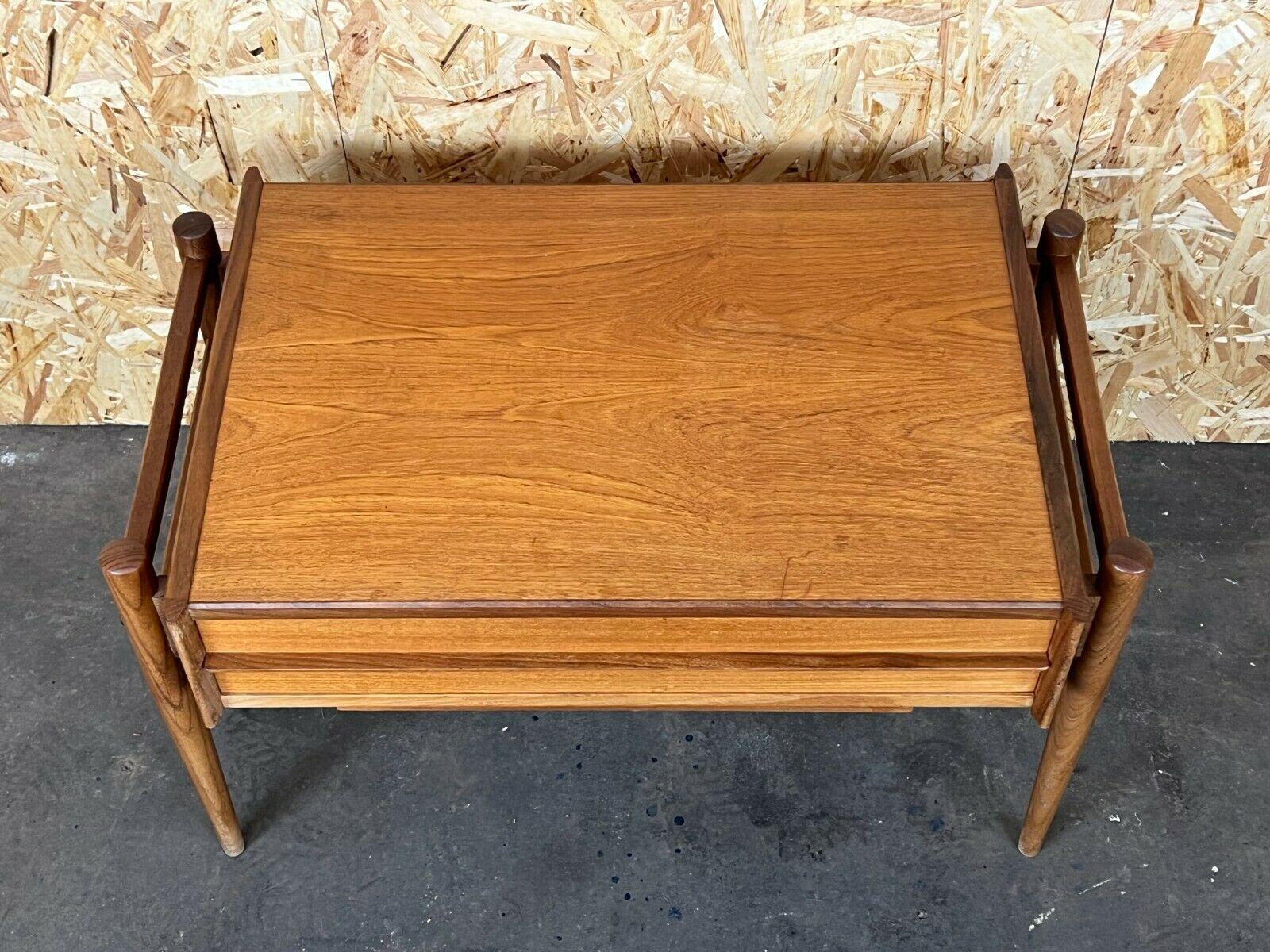 60s 70s Teak Sewing Box Side Table Mid Century Danish For Sale 3