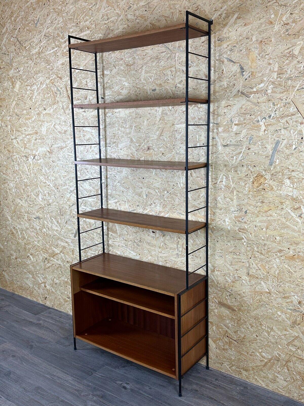 Late 20th Century 60s 70s teak shelf wall shelf stand shelf string shelf Danish Modern Design
