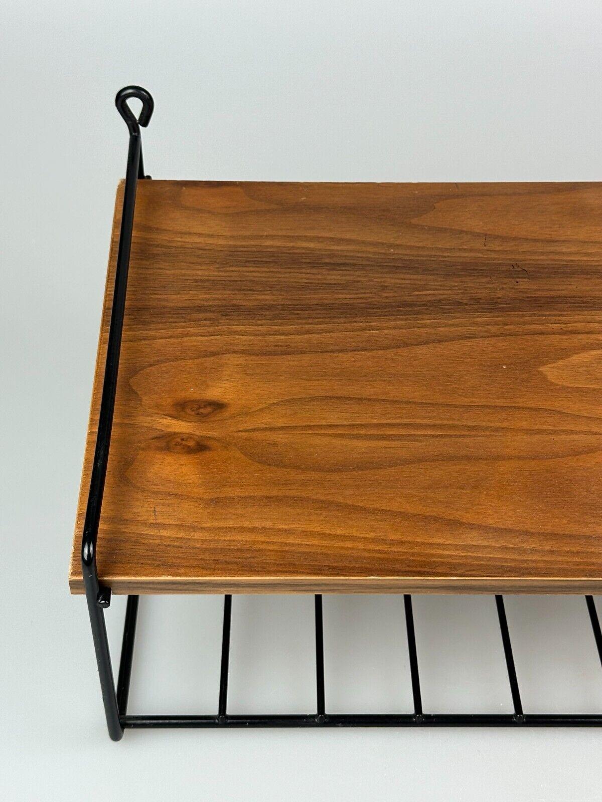60s 70s estantería de teca estantería de pared estantería telefónica estantería de cuerda diseño danés mediados del siglo XX en venta