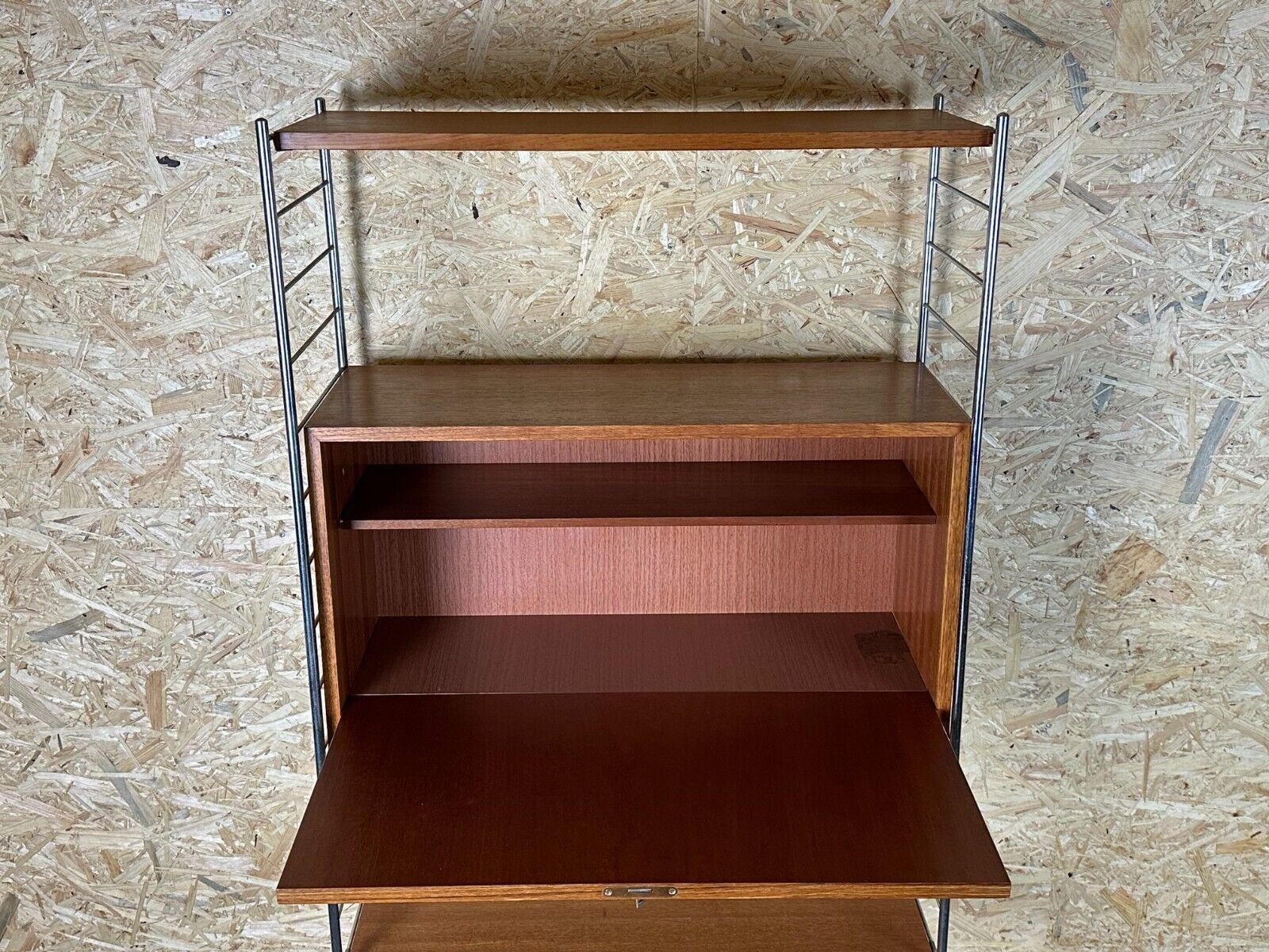 60s 70s teak shelf wall shelf WHB Germany string shelf Danish design For Sale 5