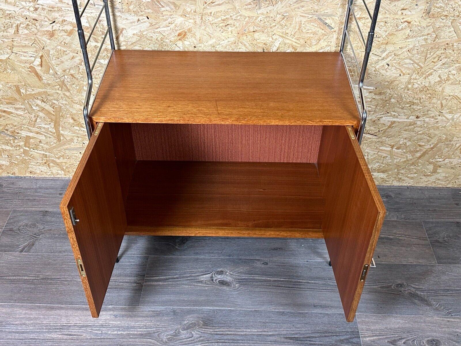 60s 70s teak shelf wall shelf WHB Germany string shelf Danish design For Sale 8