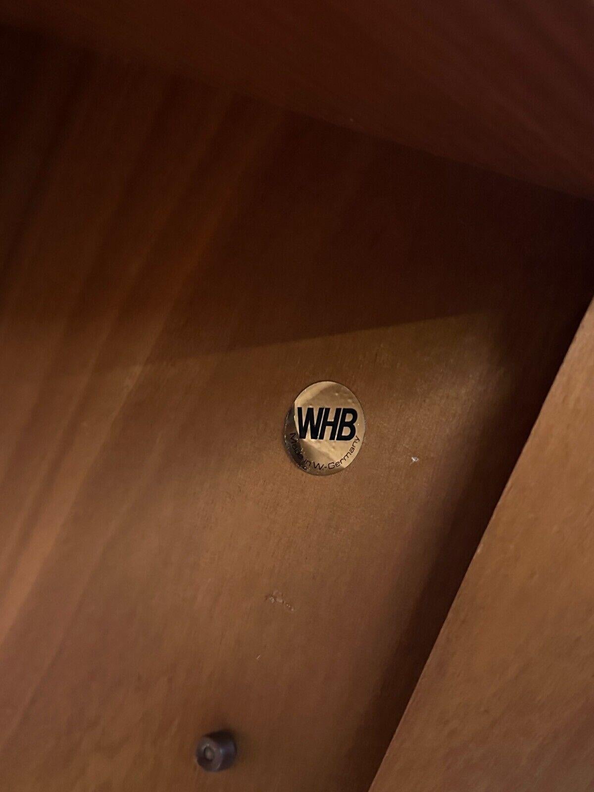 60s 70s teak shelf wall shelf WHB Germany string shelf Danish design For Sale 11
