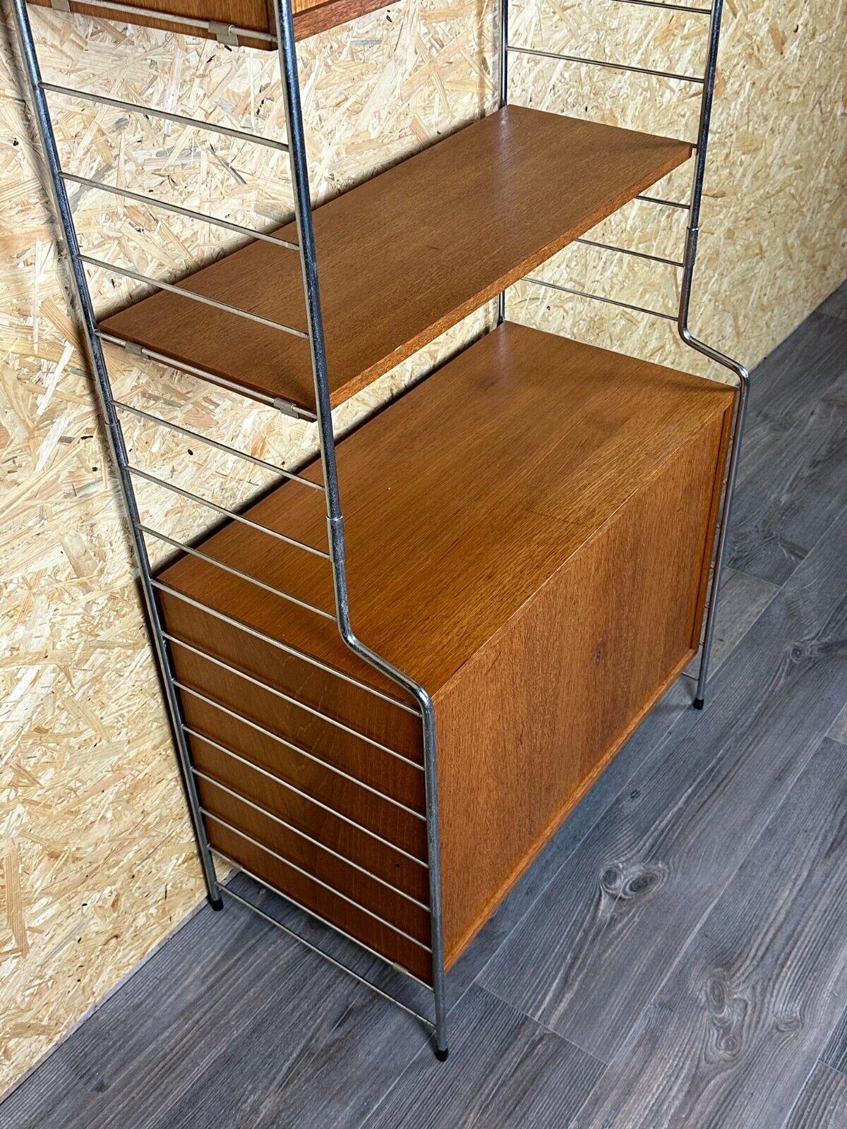 60s 70s teak shelf wall shelf WHB Germany string shelf Danish design For Sale 3