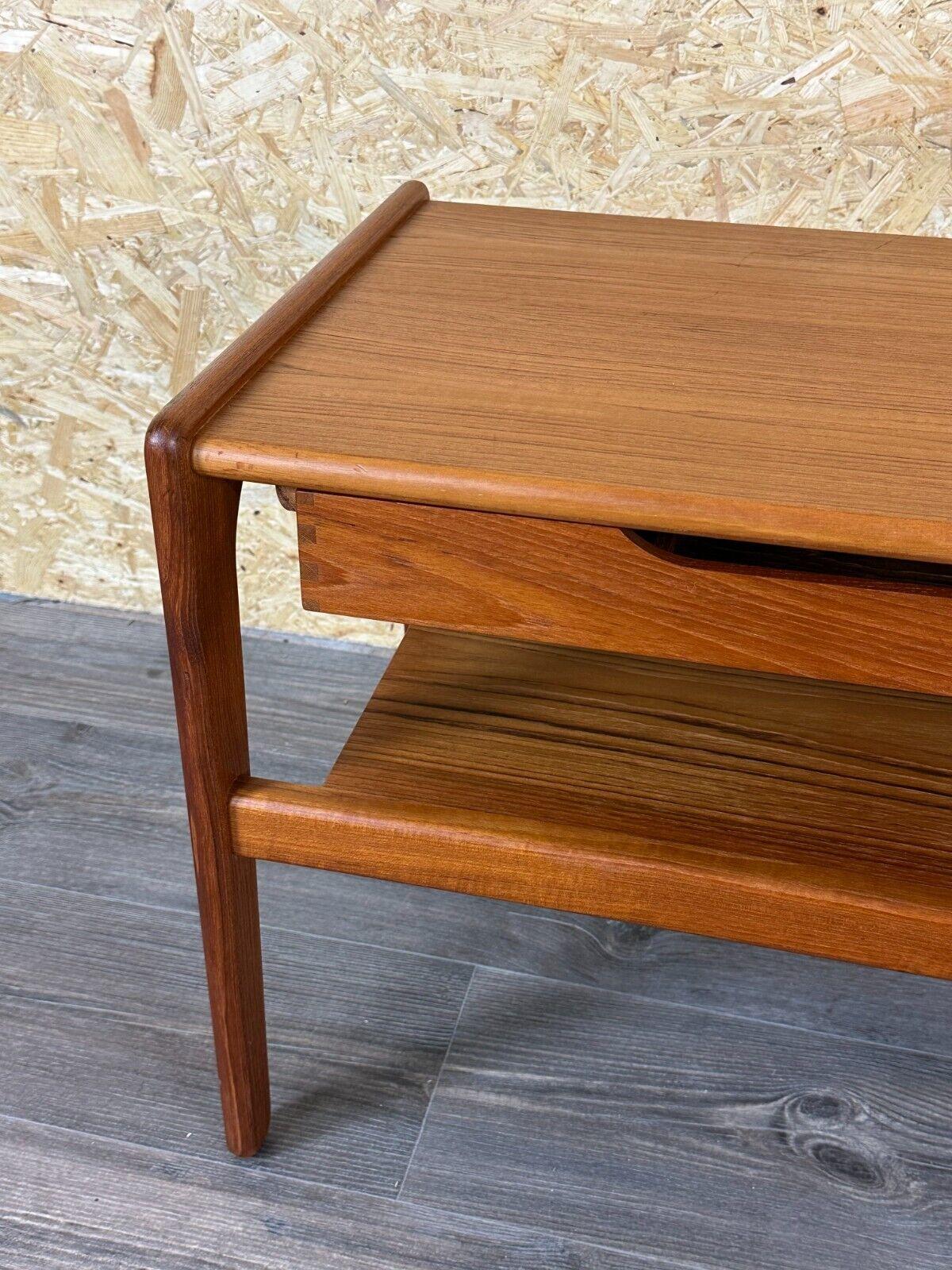 Late 20th Century 60s 70s teak side table with drawer Arne Wahl Iversen Denmark