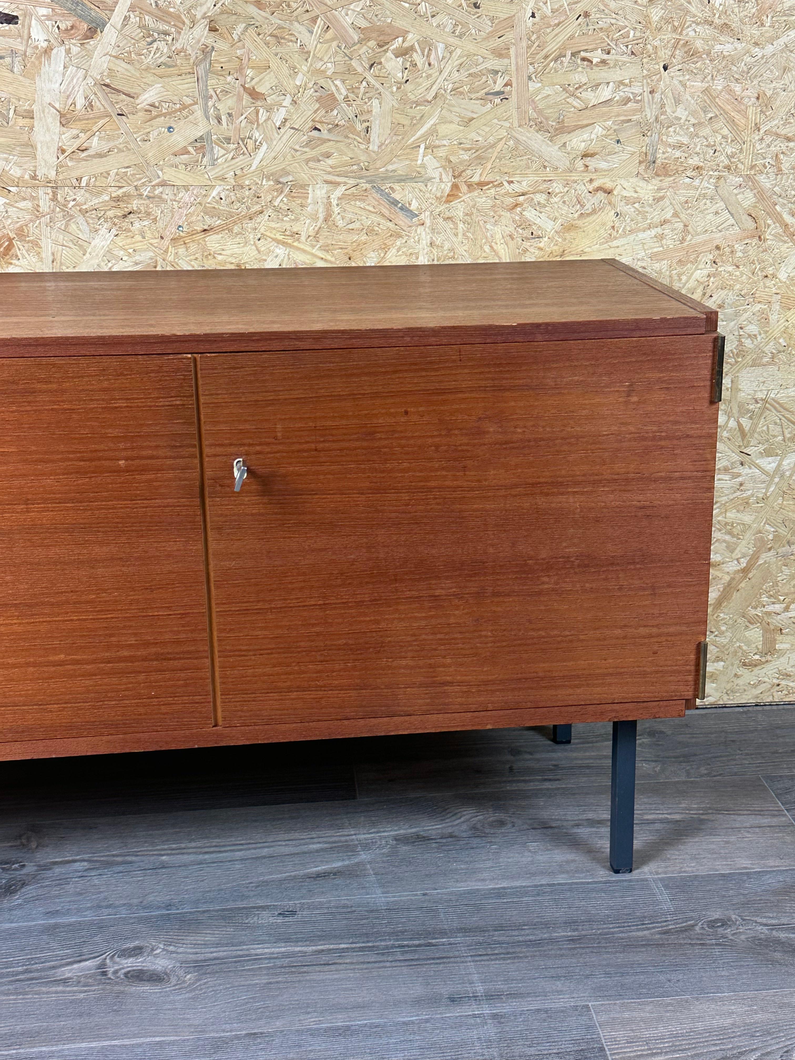 Mid-20th Century 60s 70s teak sideboard cabinet Rego Mobile Danish Modern Design For Sale