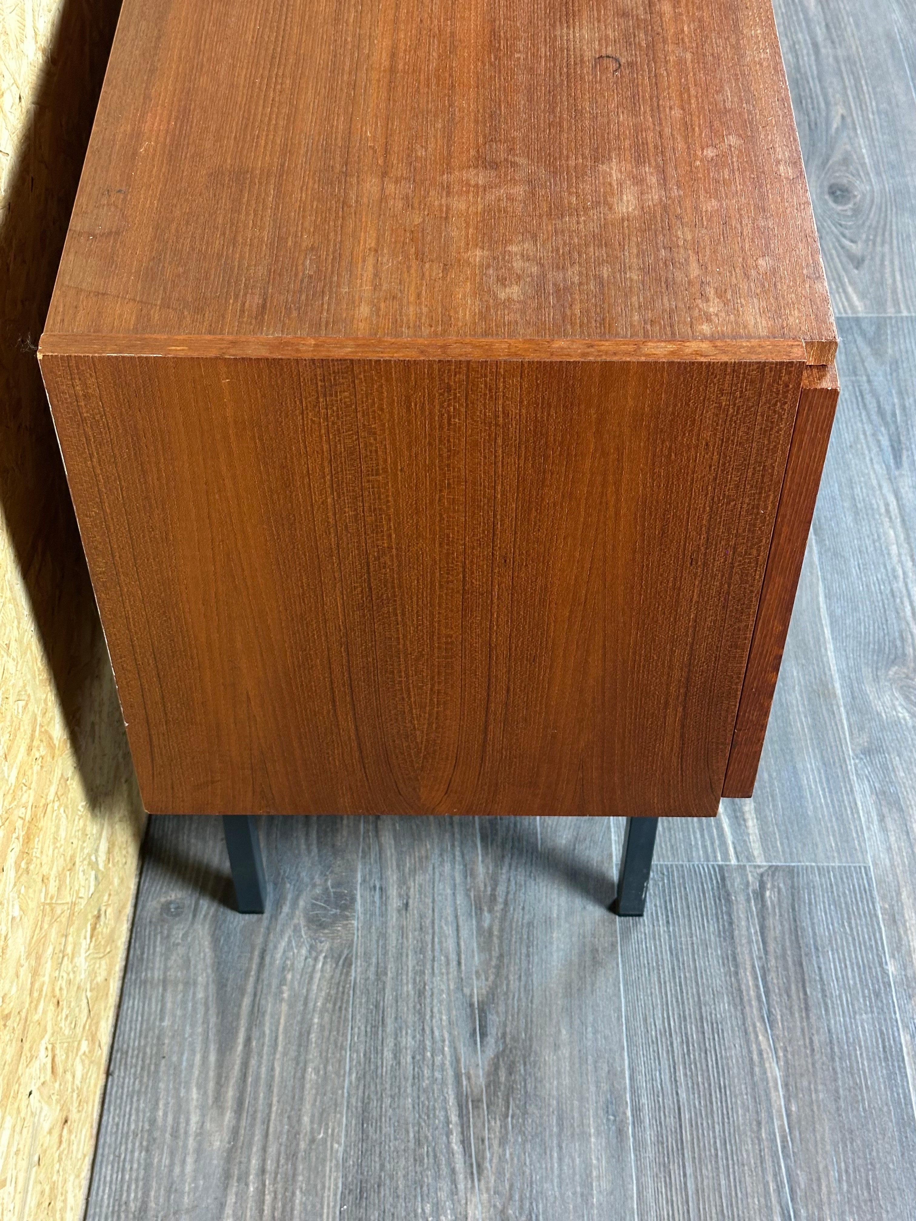 60s 70s teak sideboard cabinet Rego Mobile Danish Modern Design For Sale 3