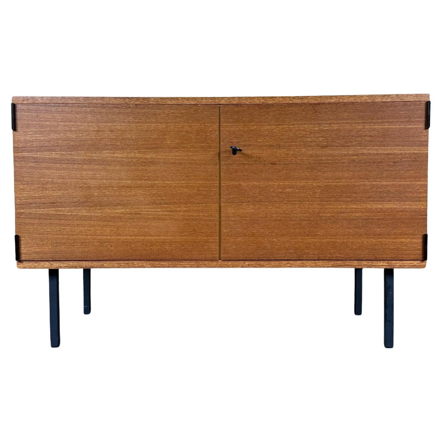 60s 70s teak sideboard cabinet Rego Mobile Danish Modern Design For Sale