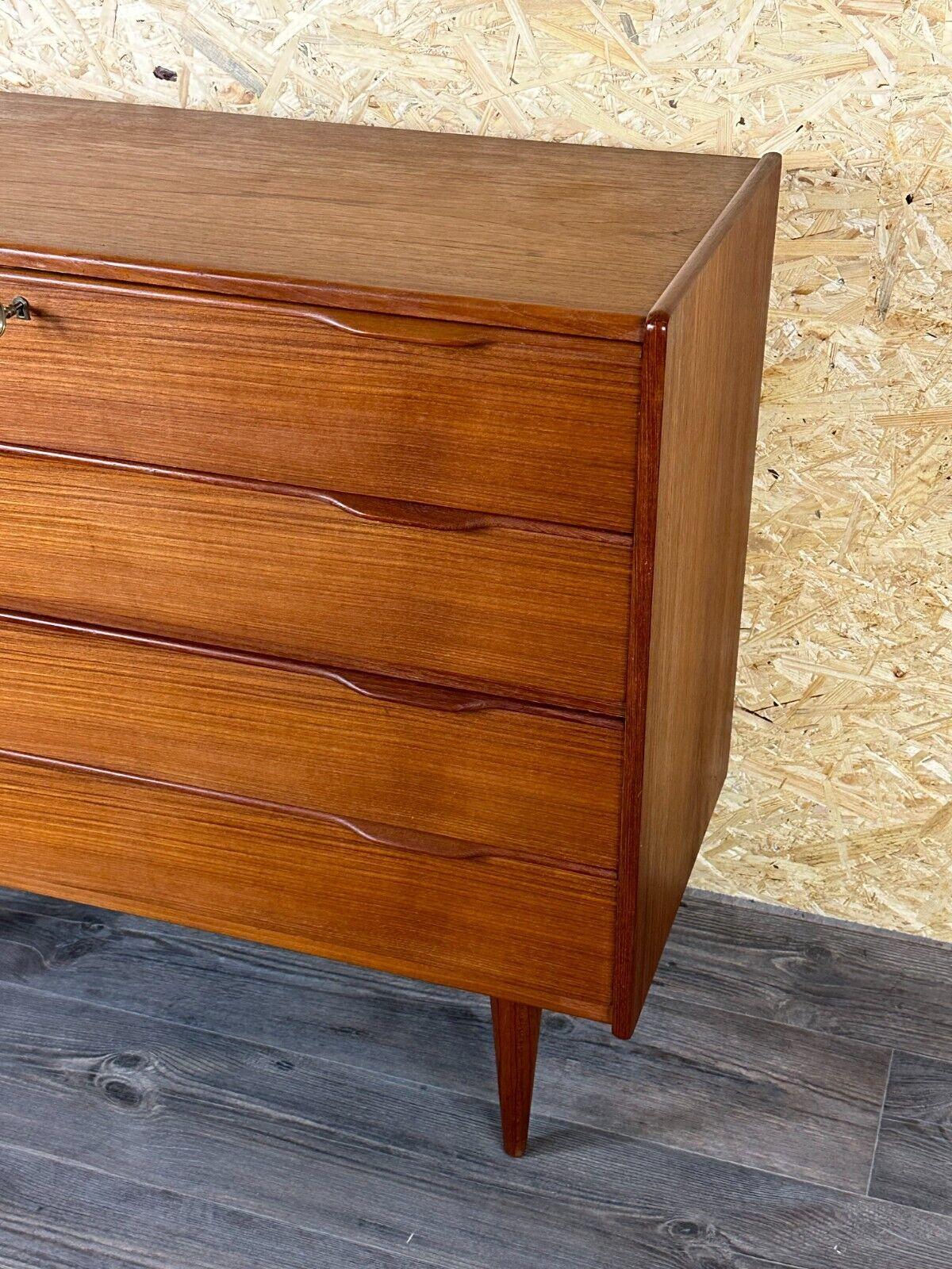 60s 70s teak sideboard chest of drawers cabinet Danish Modern Design Denmark 7