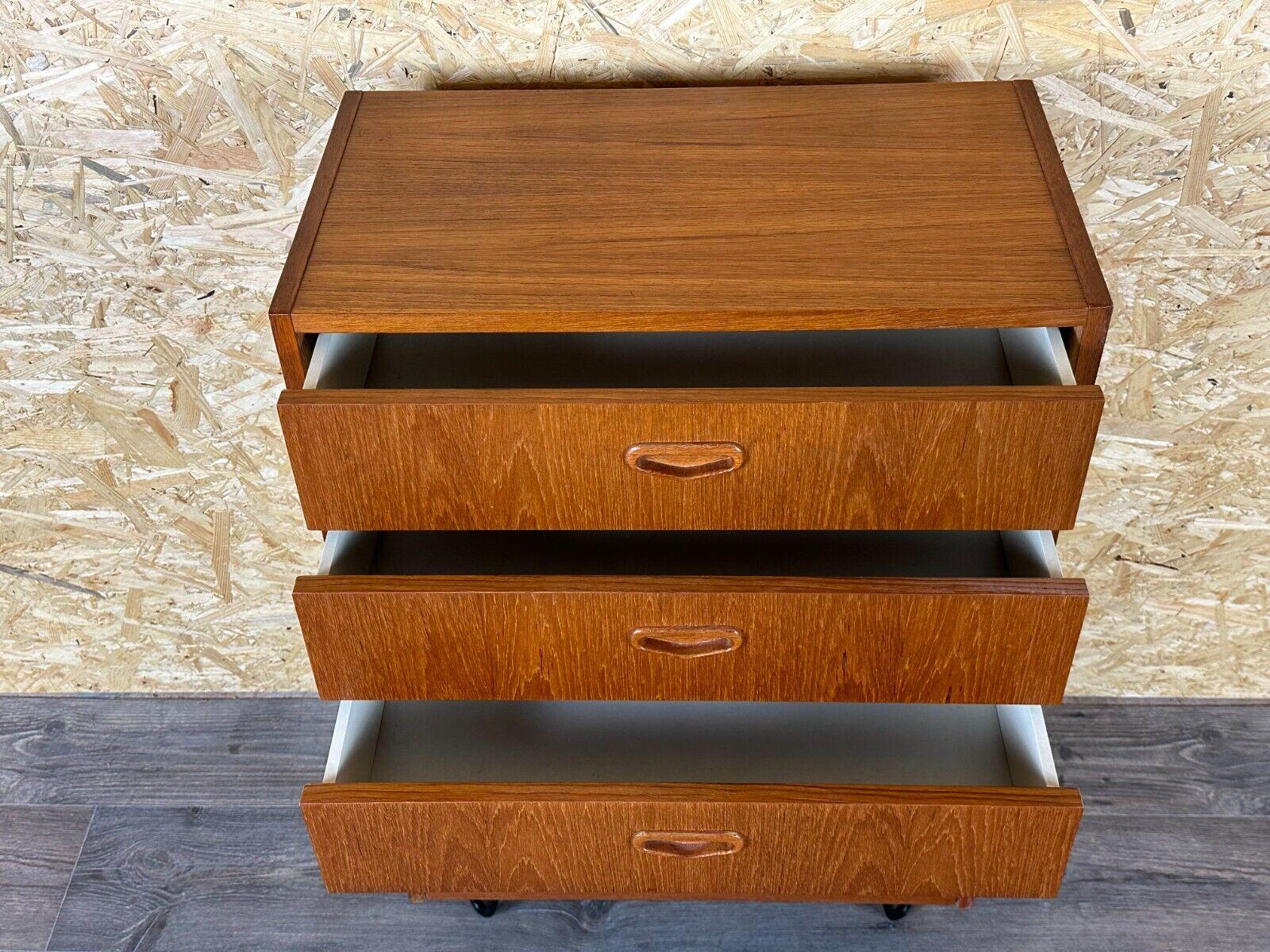 60s 70s teak sideboard chest of drawers cabinet Danish Modern Design Denmark 6