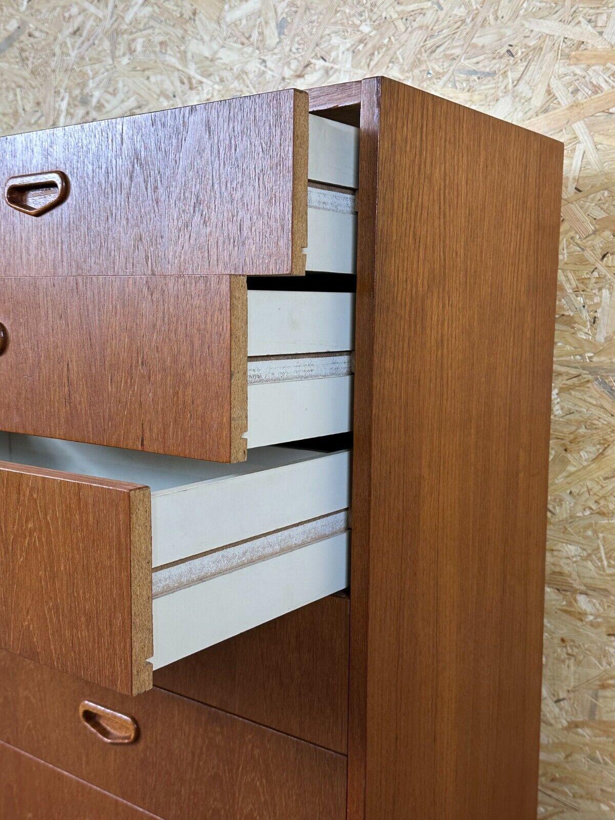 60s 70s teak sideboard chest of drawers cabinet Danish Modern Design Denmark 7