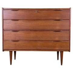 60s 70s teak sideboard chest of drawers cabinet Danish Modern Design Denmark
