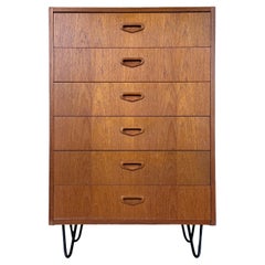 60s 70s teak sideboard chest of drawers cabinet Danish Modern Design Denmark