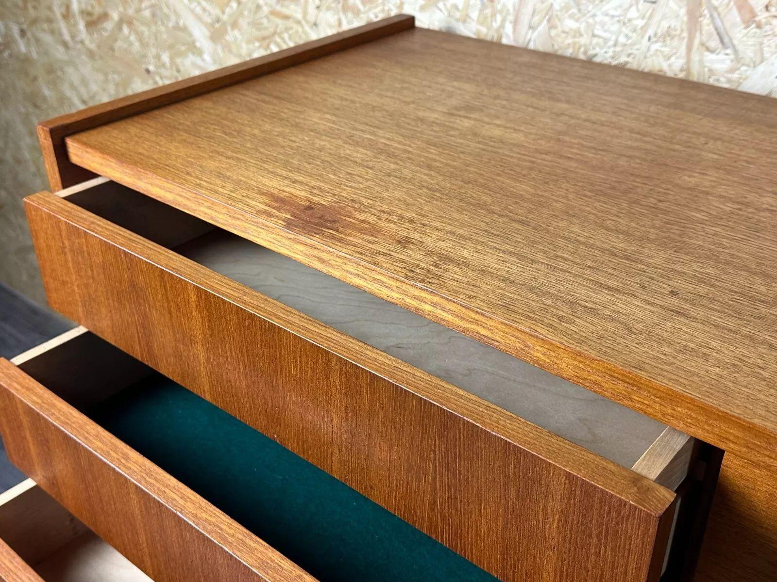 60s 70s Teak Sideboard Credenza Cabinet Danish Modern Design Denmark 70s For Sale 6