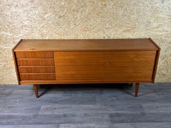 60s 70s Aparador de Teca Armario Credenza Diseño Moderno Danés Dinamarca 70s
