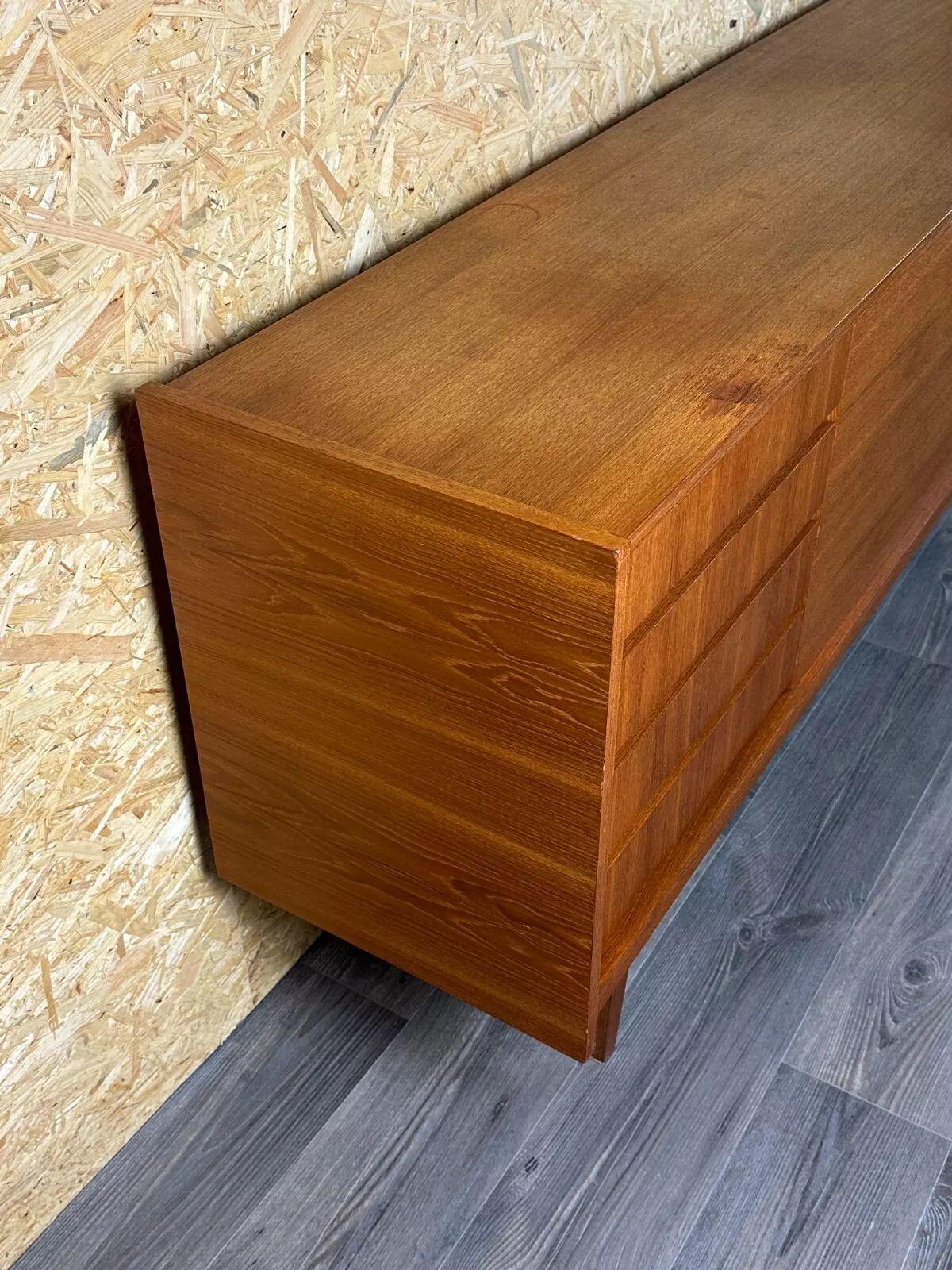 60s 70s Teak Sideboard Credenza Cabinet Danish Modern Design Denmark 70s In Good Condition For Sale In Neuenkirchen, NI