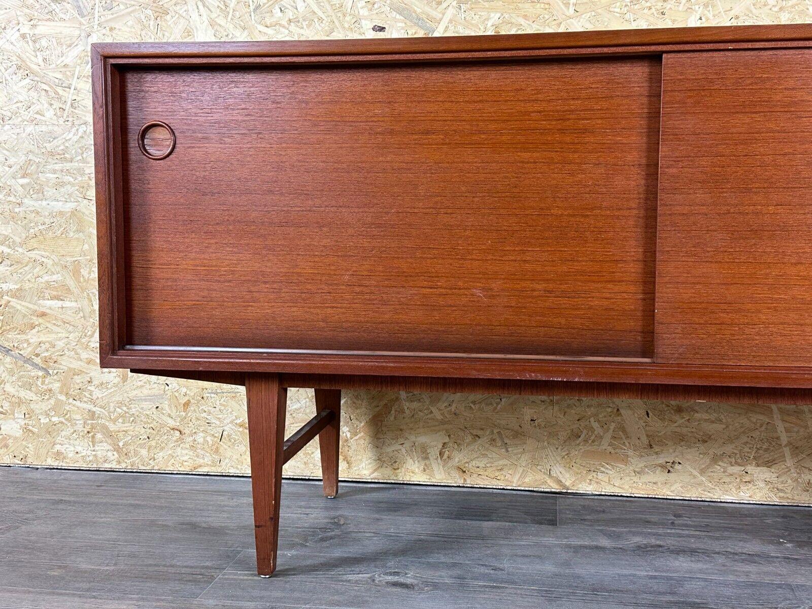 Teak 60s 70s teak sideboard Credenza cabinet Danish Modern Design Denmark 70s For Sale