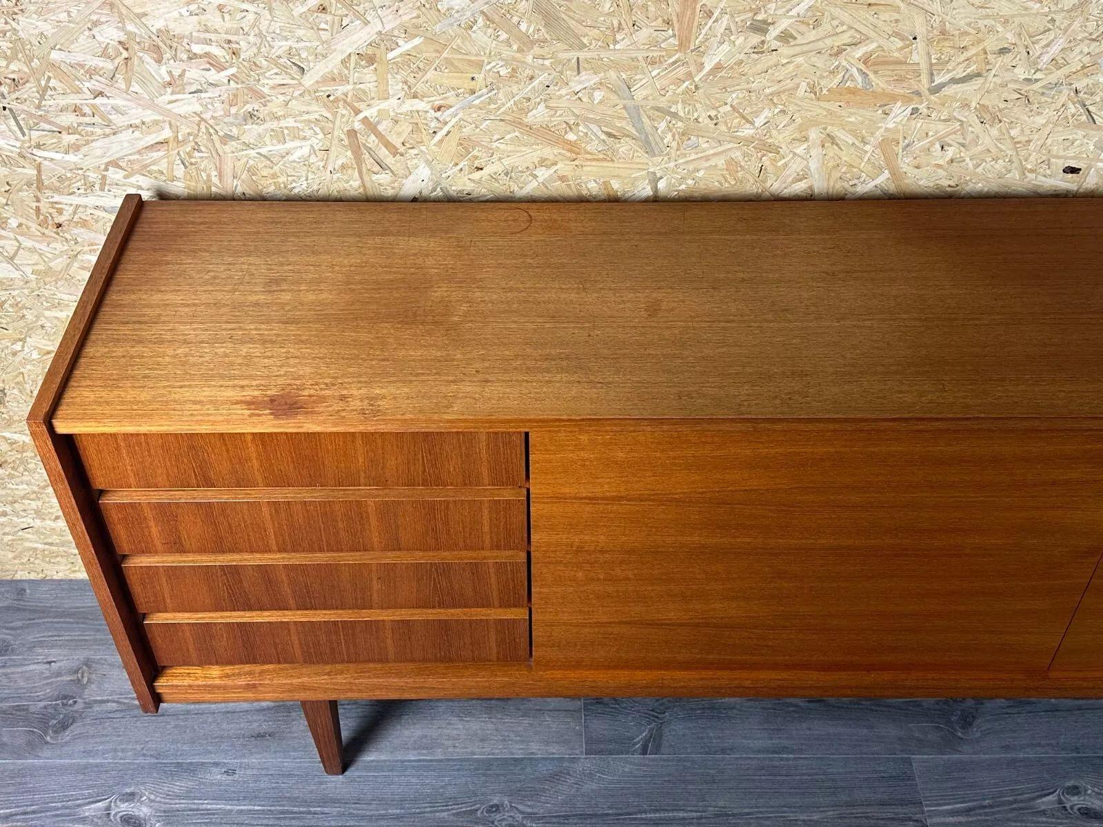 60s 70s Teak Sideboard Credenza Cabinet Danish Modern Design Denmark 70s For Sale 1