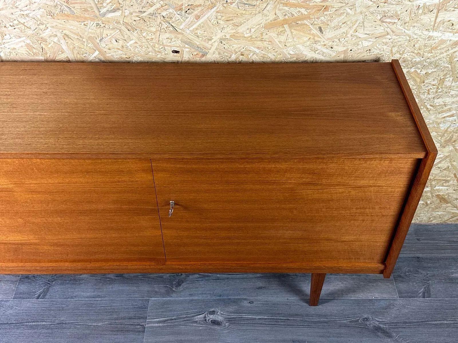 60s 70s Teak Sideboard Credenza Cabinet Danish Modern Design Denmark 70s For Sale 2