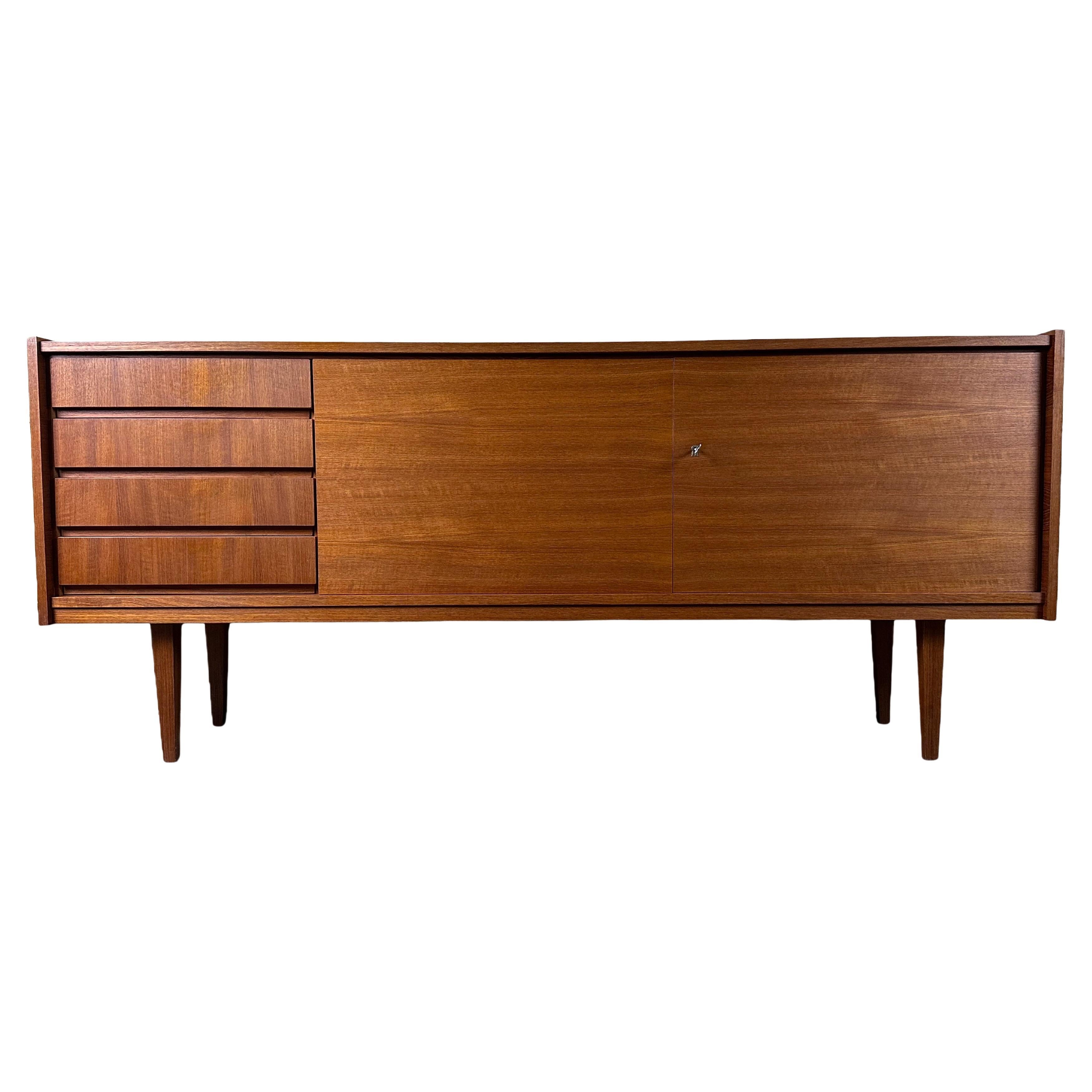 60s 70s Teck Sideboard Credenza Cabinet Danish Modern Design Denmark 70s