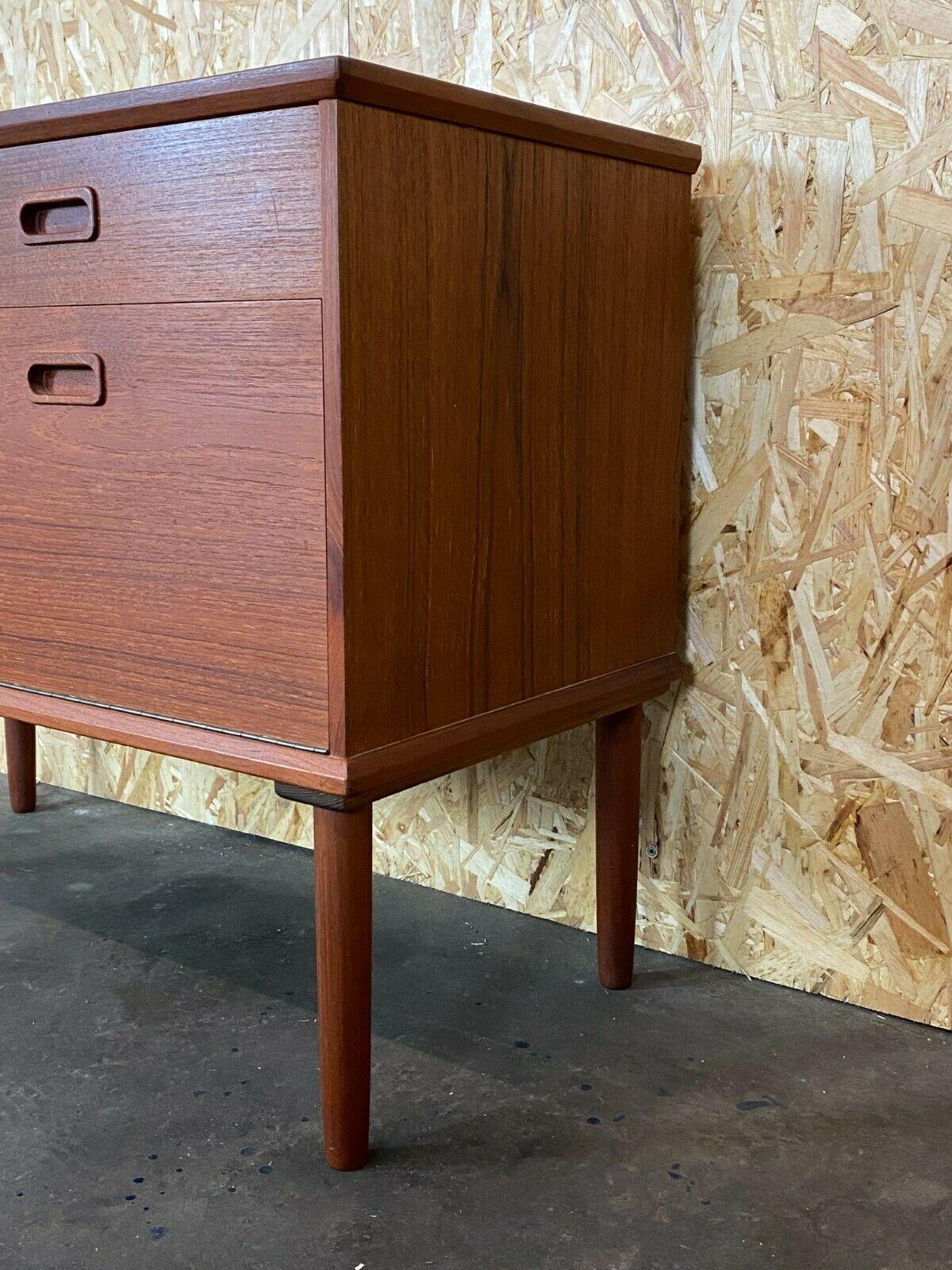 60s 70s Teak Sideboard Credenza Cabinet Danish Modern Design Denmark For Sale 1