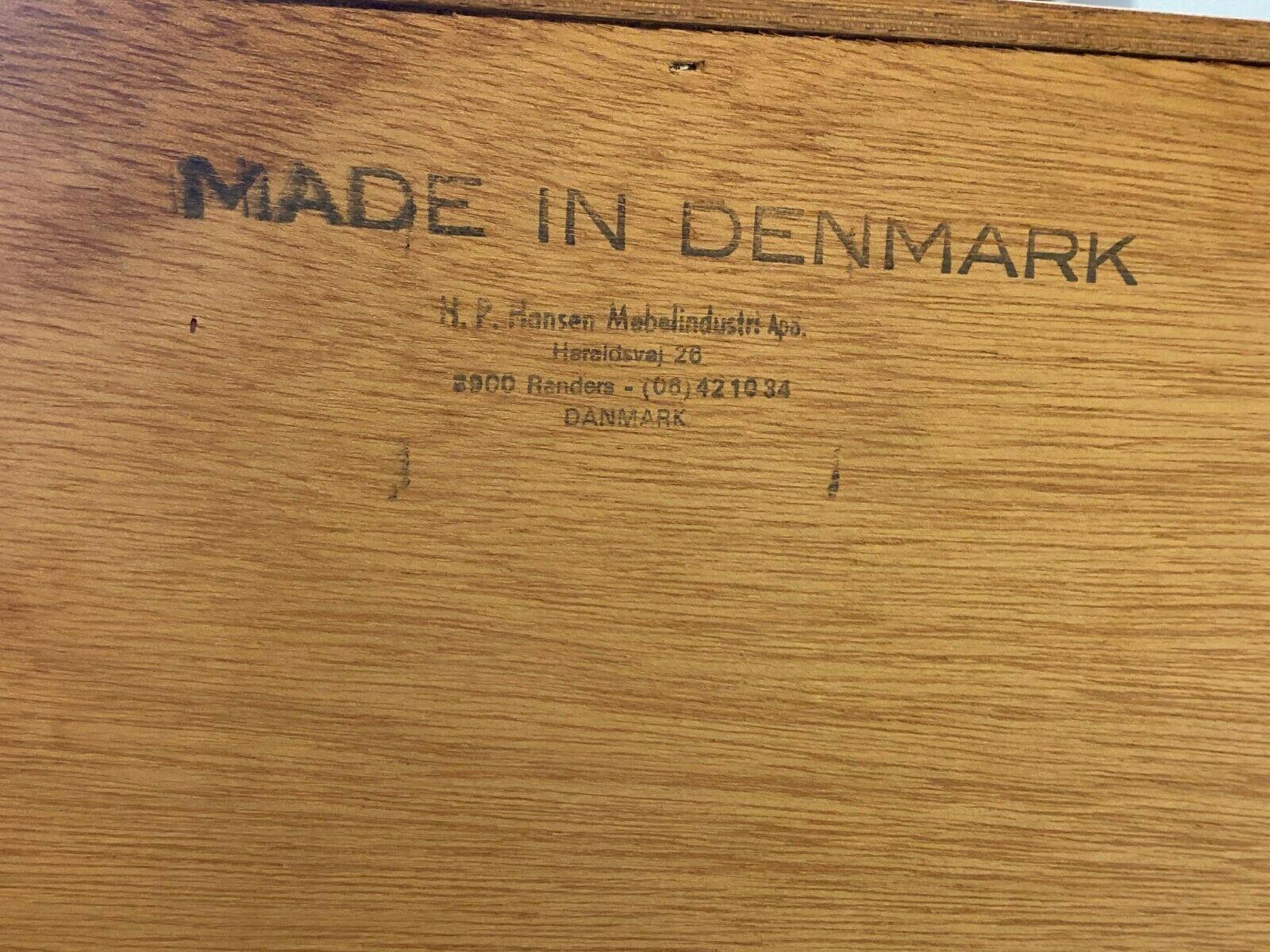 60s 70s Teak Sideboard Credenza H.P Hansen Danish Design Denmark For Sale 5