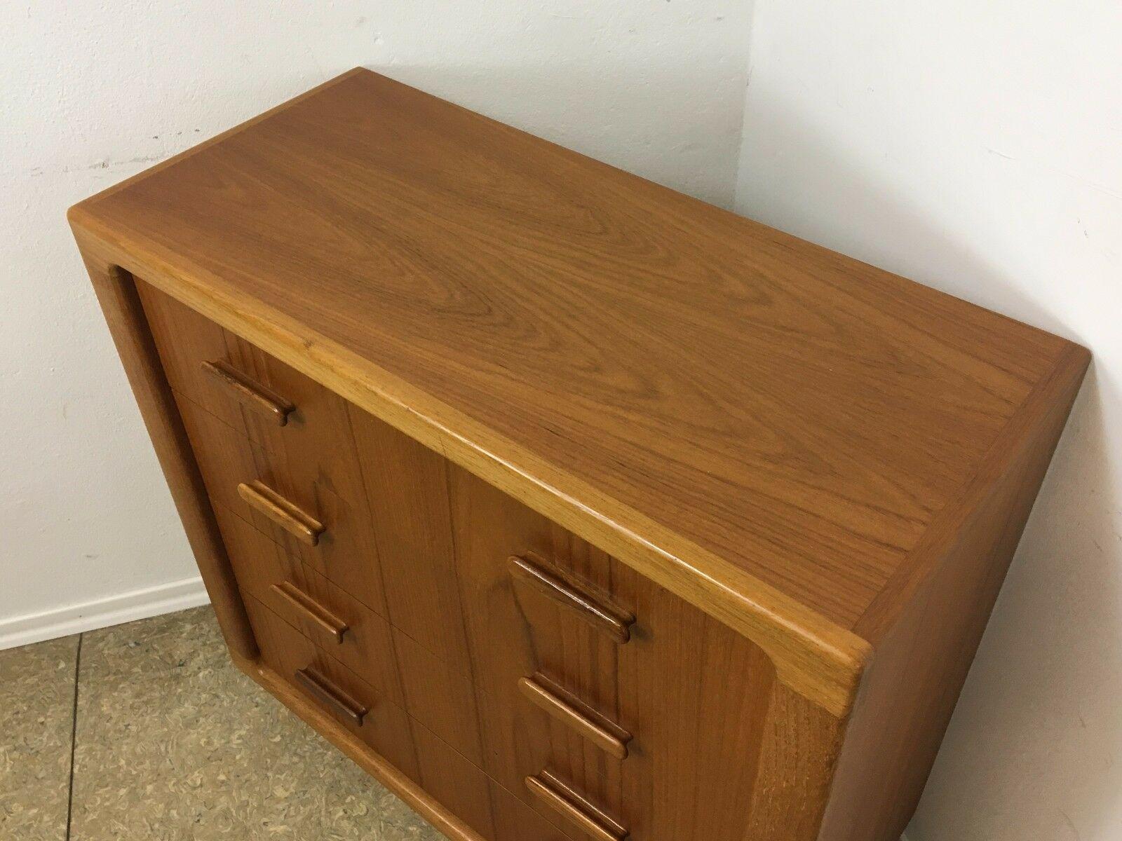 60s 70s Teak Sideboard Dresser Danish Design Mid Century Denmark For Sale 3