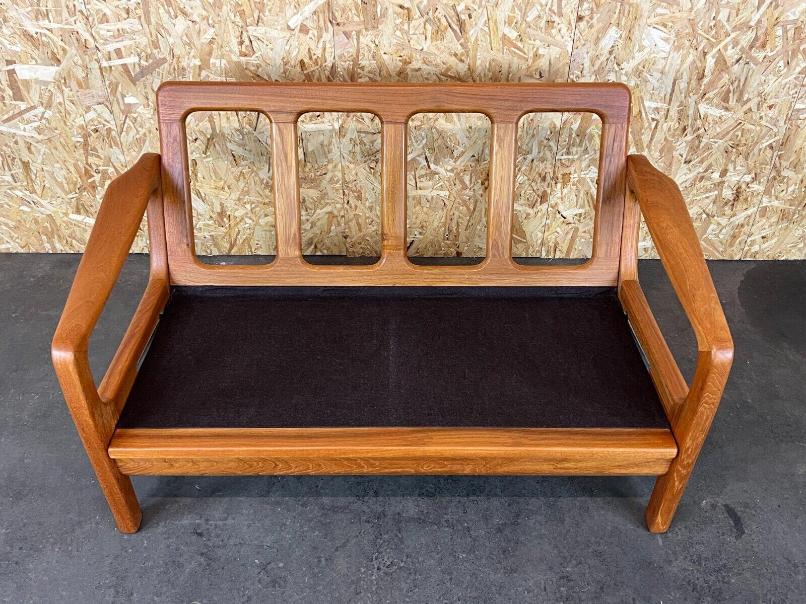 60s 70s Teak Sofa 2 Seater Couch J. Kristensen Danish Denmark Design 6