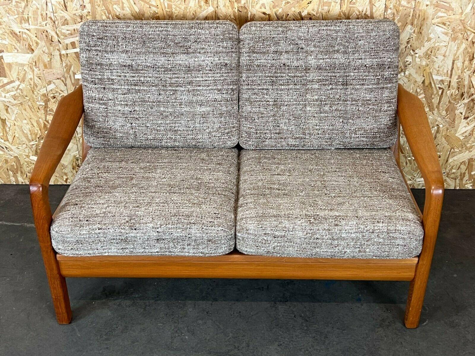 60s 70s Teak Sofa 2 Seater Couch J. Kristensen Danish Denmark Design  In Fair Condition In Neuenkirchen, NI