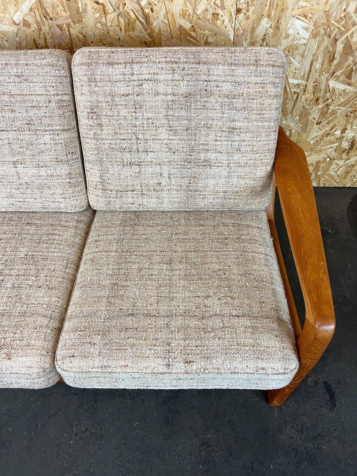 Fabric 60s 70s Teak Sofa 2 Seater Couch J. Kristensen Danish Denmark Design
