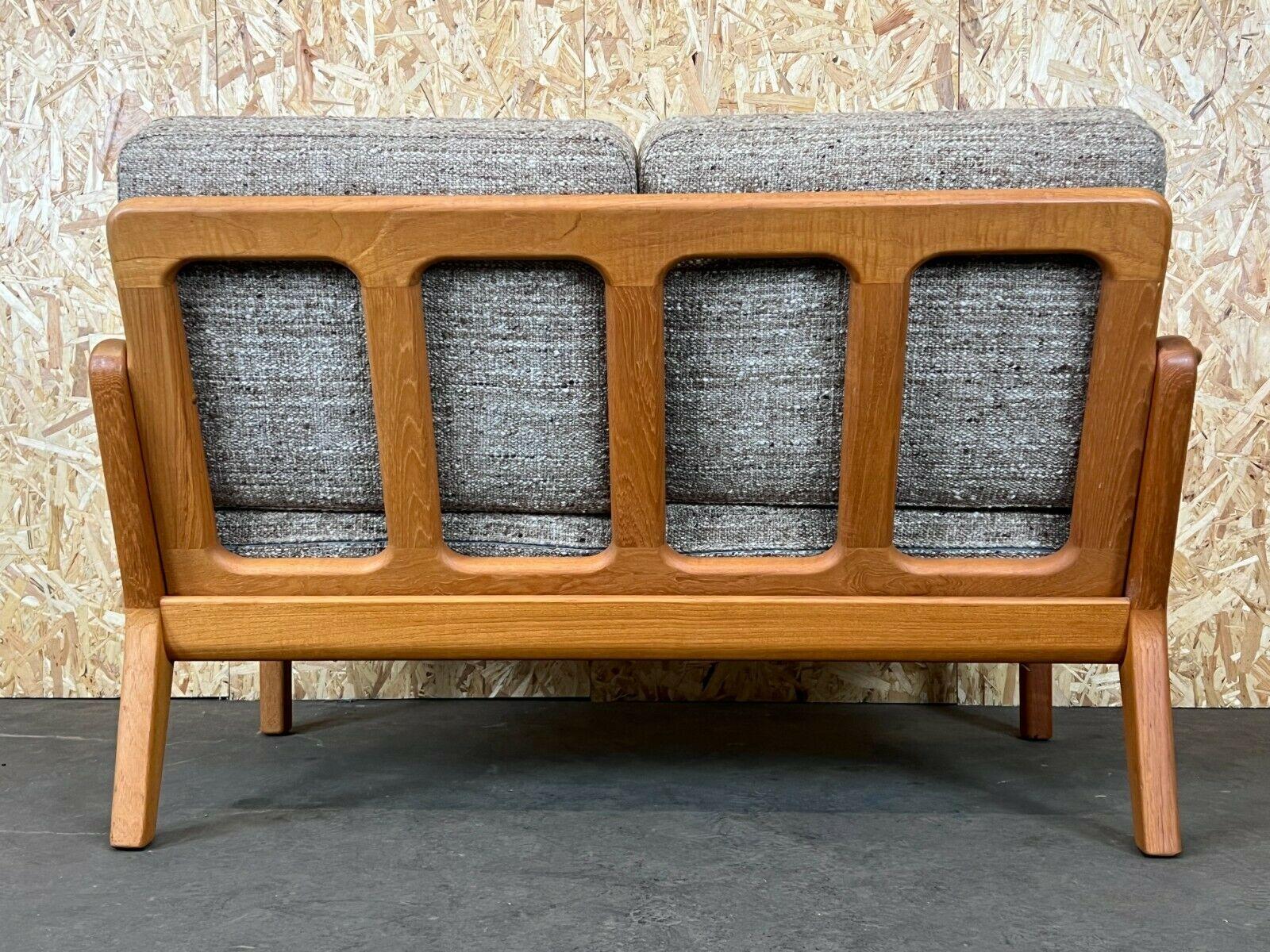 60s 70s Teak Sofa 2 Seater Couch J. Kristensen Danish Denmark Design  4