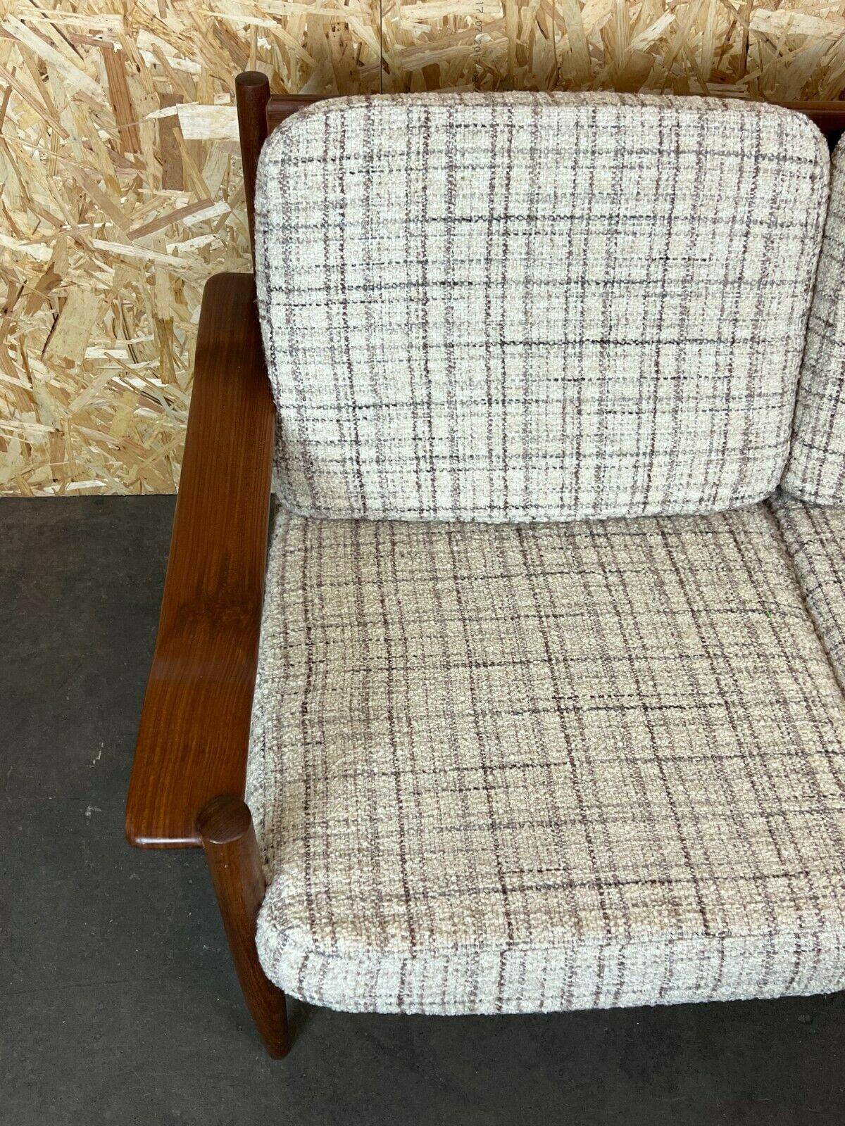 60s 70s Teak Sofa 3 Seater Couch Seating Set Danish Modern Design Denmark In Good Condition For Sale In Neuenkirchen, NI