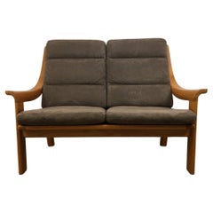 60s 70s Teak Sofa Couch 2-Seater Teak Sofa Denmark Danish Modern Design