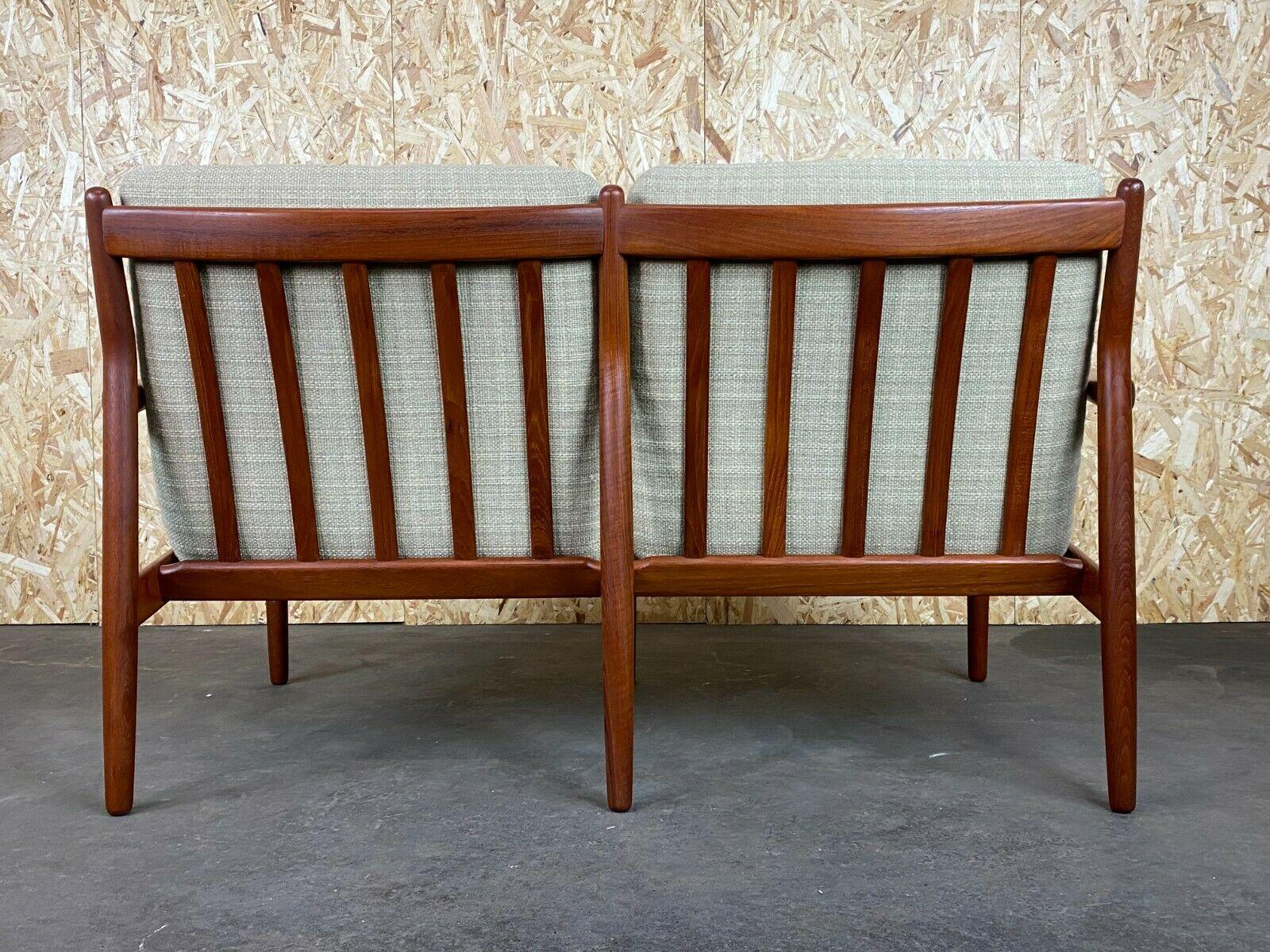 60er 70er Jahre Teakholz Sofa Couch 2er Svend Aage Eriksen für Glostrup Dänisches Design im Angebot 6