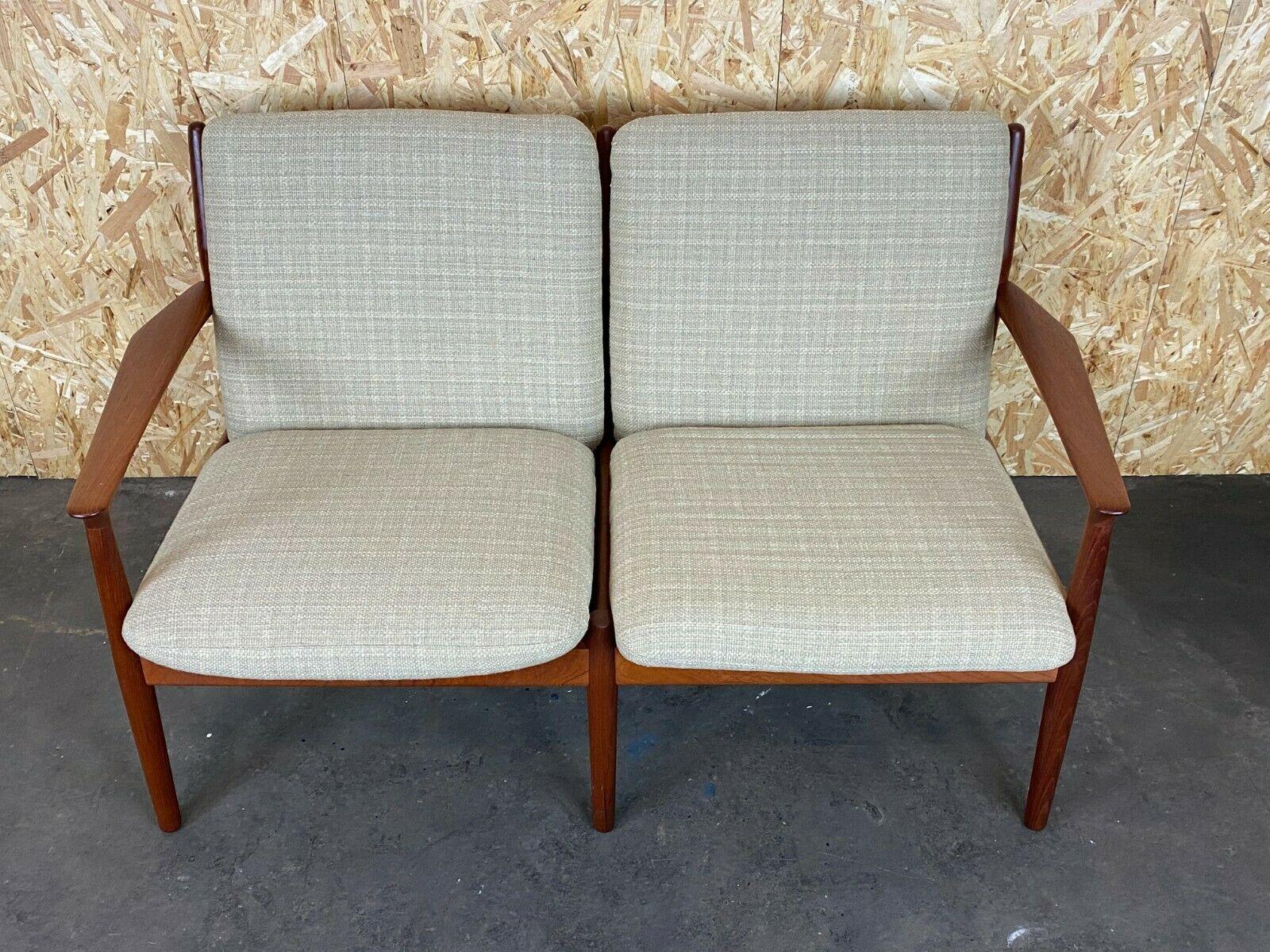 60s 70s Sofá de teca Sofá 2er Svend Aage Eriksen para Glostrup Danish Design Europeo en venta