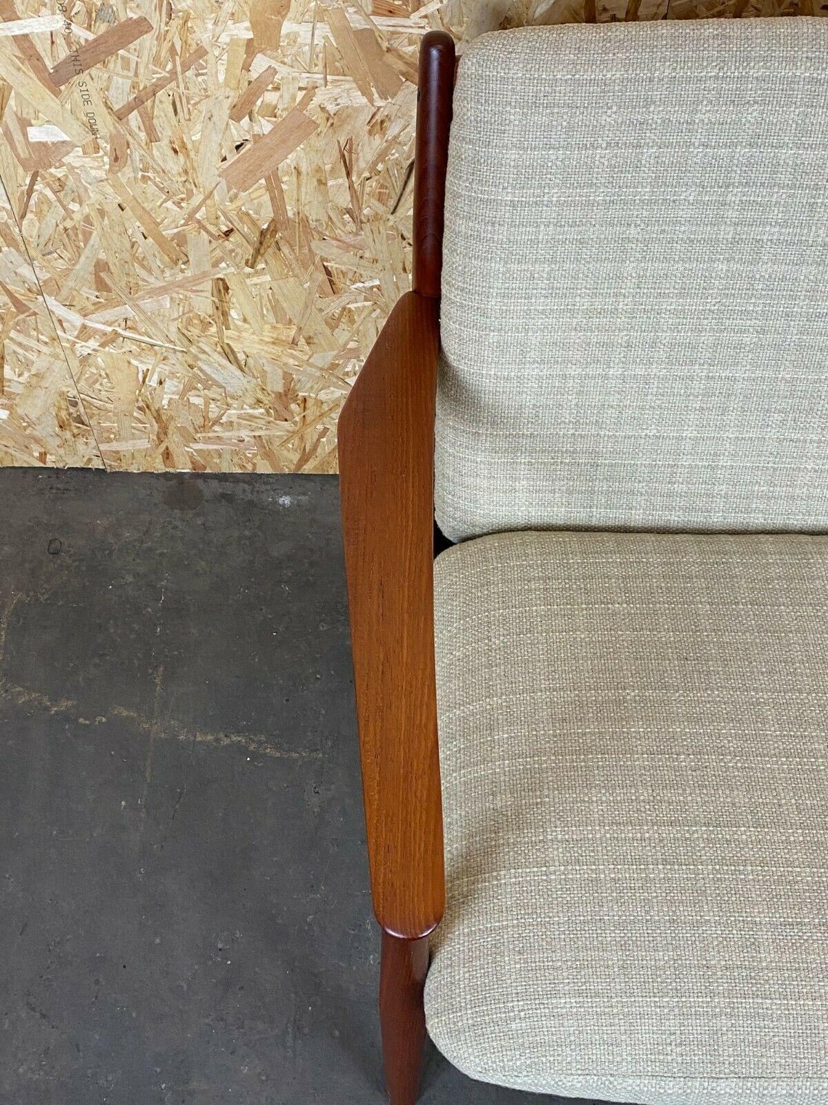60er 70er Jahre Teakholz Sofa Couch 2er Svend Aage Eriksen für Glostrup Dänisches Design (Stoff) im Angebot