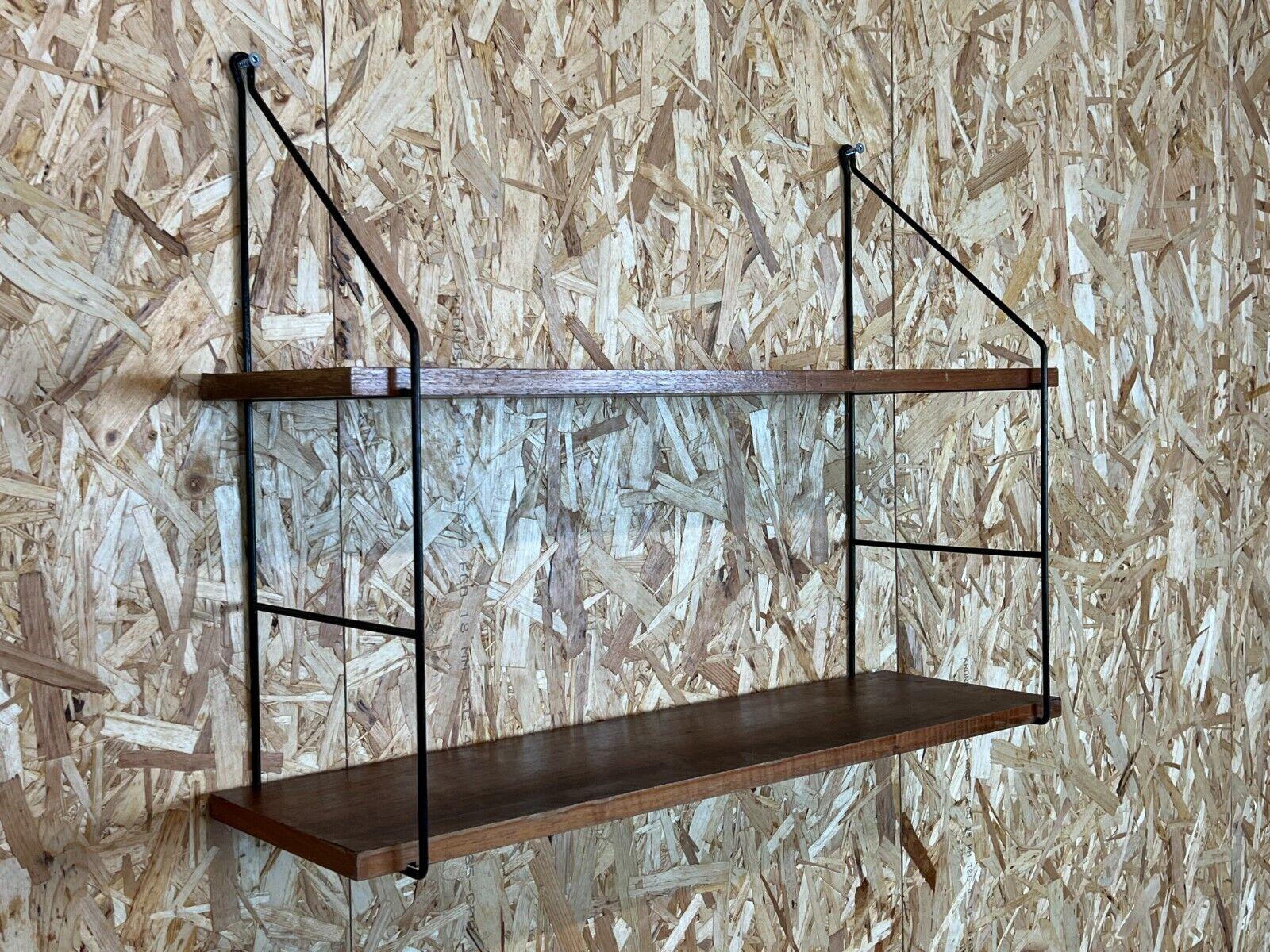German 60s 70s Teak String Shelf Wall Shelf String Shelf Danish Design Denmark
