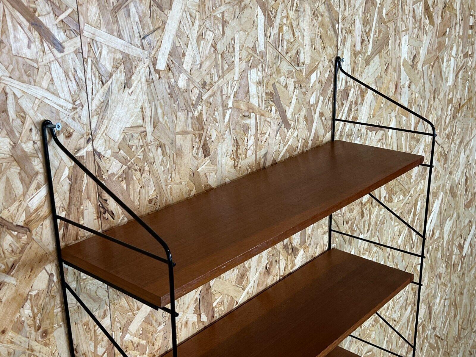 60s 70s Teak String Shelf Wall Shelf String Shelf Danish Design Denmark In Good Condition In Neuenkirchen, NI