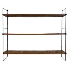 60er 70er Jahre Teakholz String Shelf Wandregal String Shelf Dänemark Design Dänemark