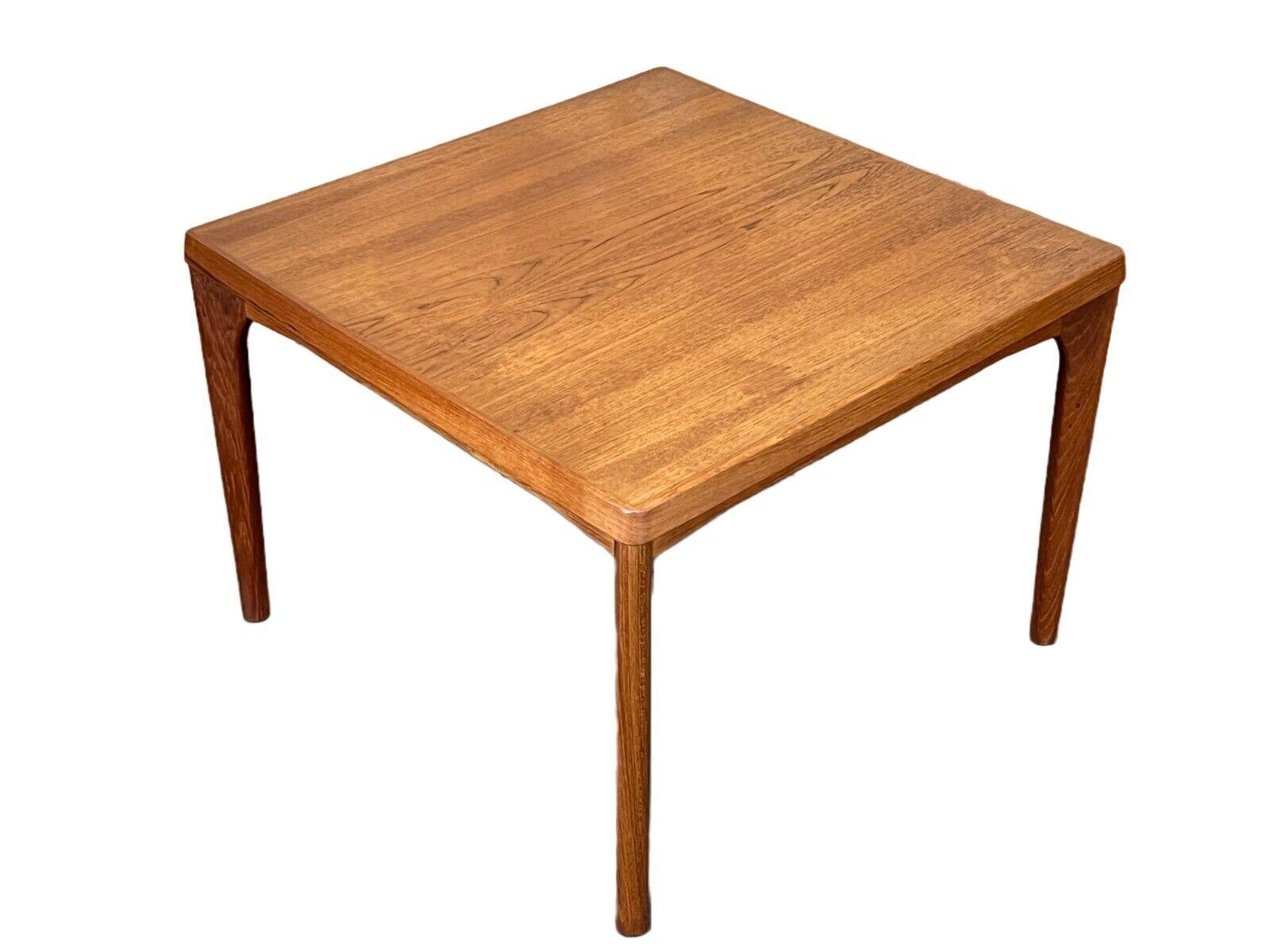 Teak table coffee table side table Henning Kjaernulf design, 1960s-1970s

Object: coffee table / side table

Manufacturer: Henning Kjaernulf

Condition: good

Age: around 1960-1970

Dimensions:

Width = 70cm
Depth = 70cm
Height =