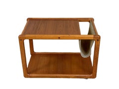 1960s-1970s Teak Table Side Table Newspaper Stand Danish Design, Denmark
