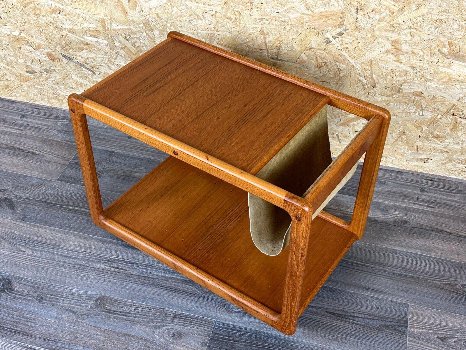 Late 20th Century 1960s-1970s Teak Table Side Table Newspaper Stand Danish Design, Denmark For Sale