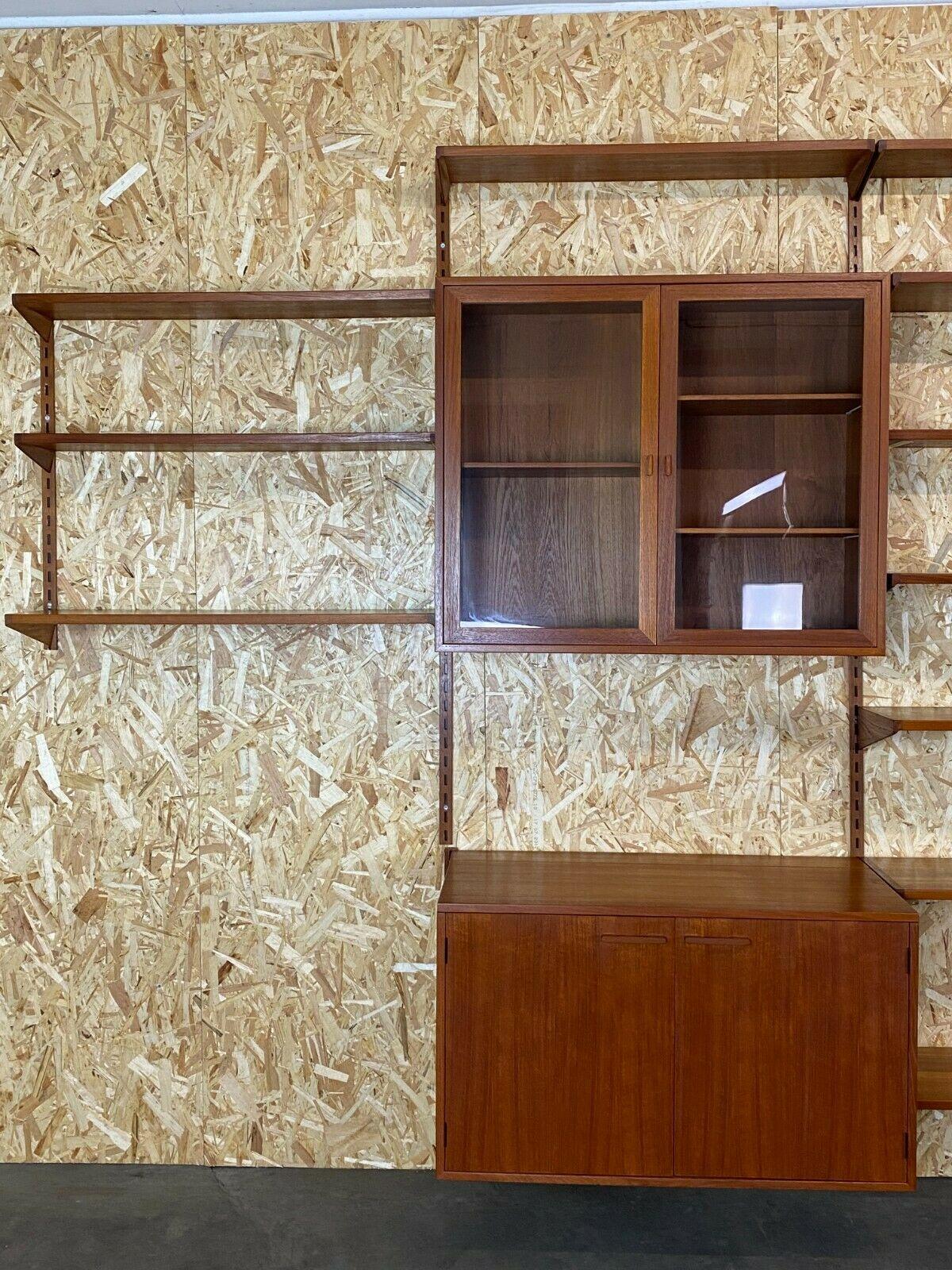 European 60s 70s Teak Teak Shelf Wall Unit Kai Kristiansen Danish Design 60s For Sale