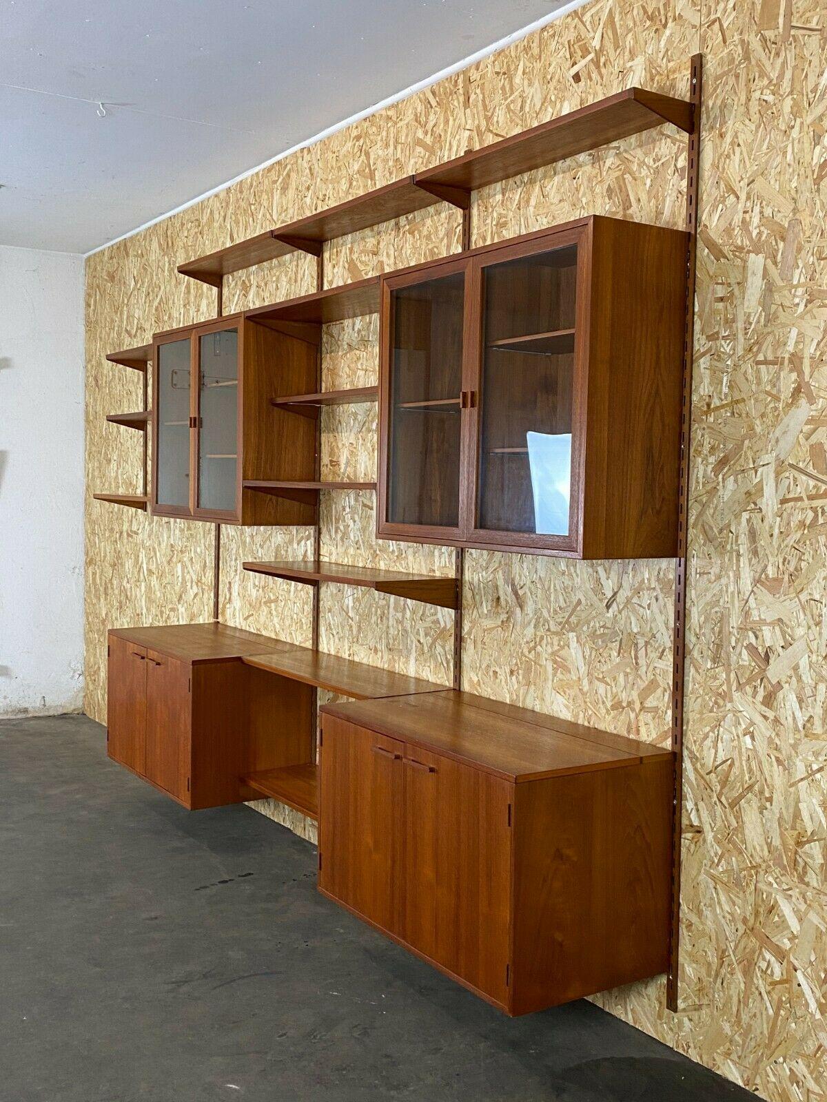 Late 20th Century 60s 70s Teak Teak Shelf Wall Unit Kai Kristiansen Danish Design 60s For Sale