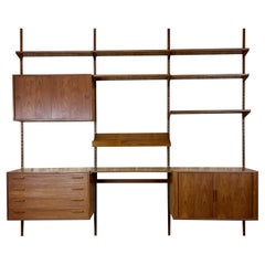 60s 70s Teak Teak Shelf Wall Unit Kai Kristiansen Danish Design 60s